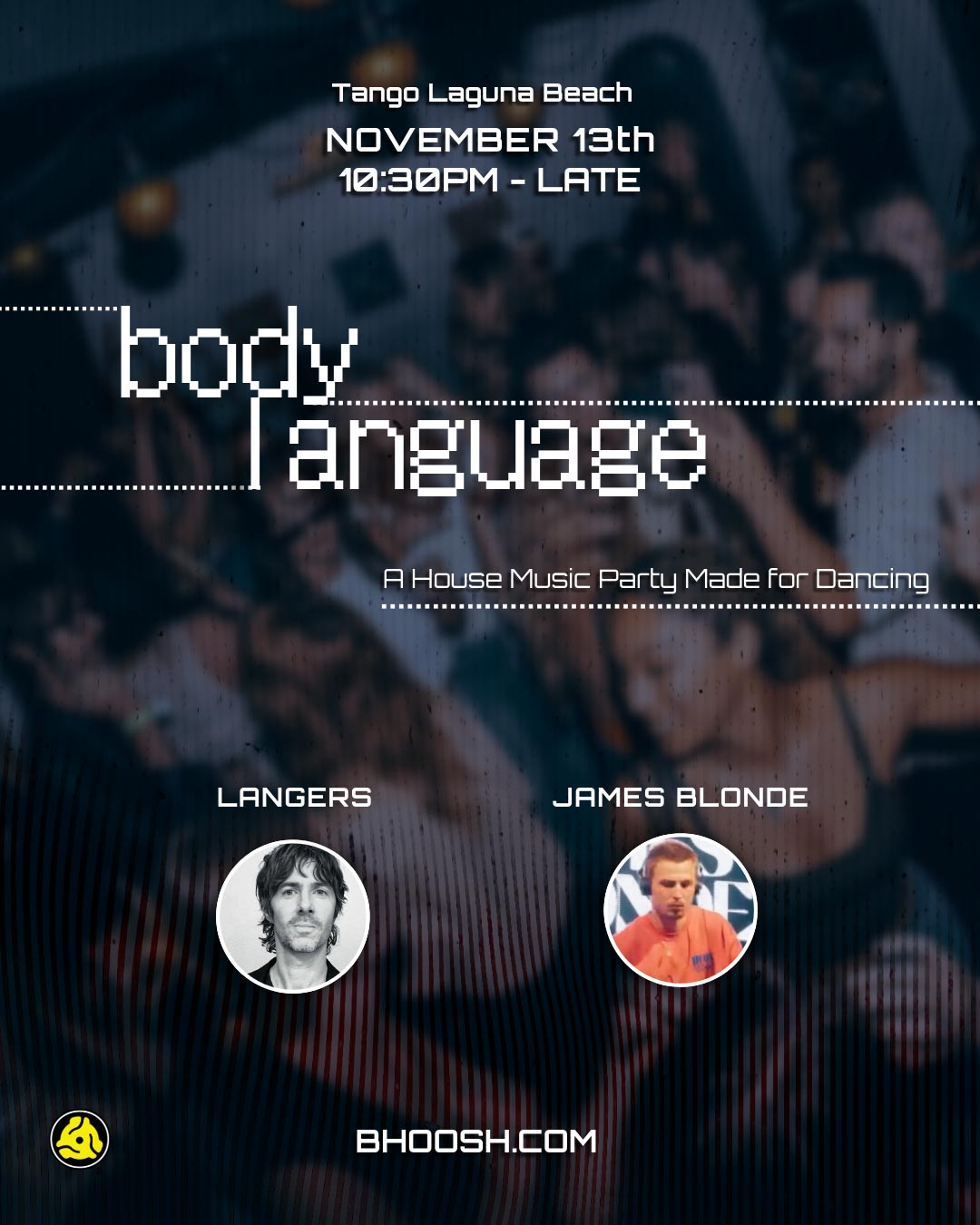 Body Language at Tango, November 13 — Langers + James Blonde